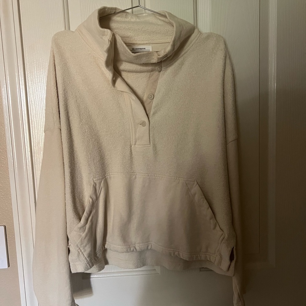 REI cream sweater